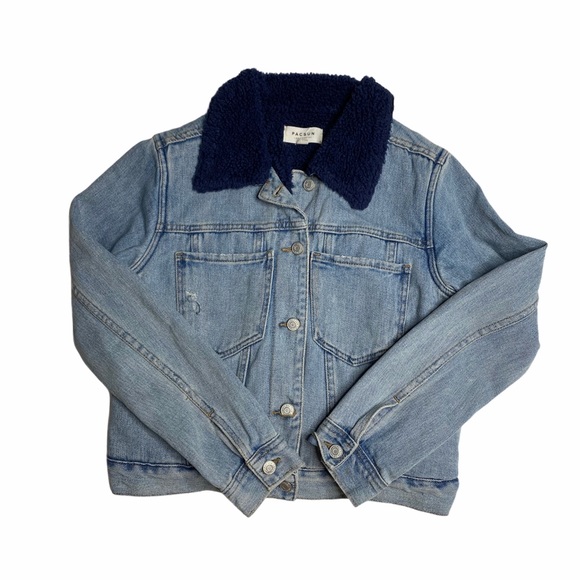 Pacsun Sherpa Lined Denim Jacket - Picture 1 of 6